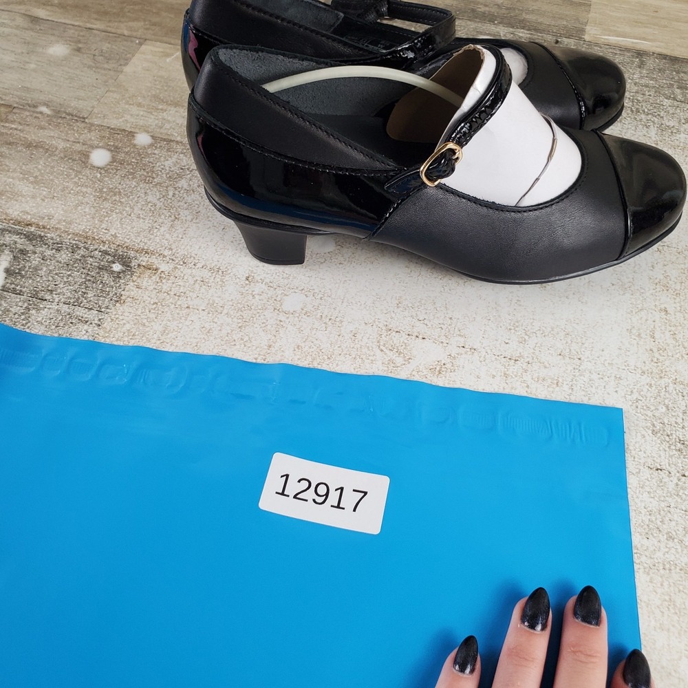 SAS Isabel Womens Mary Jane Heel Sz 6.5 W Black Patent Leather Buckle Round Toe - Picture 10 of 10